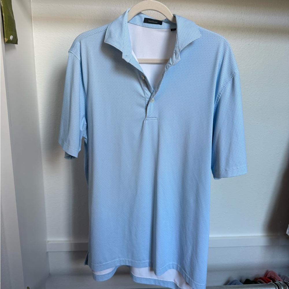 Turtleson Willowbrook Country Club - Blue Casual Polo Shirt Short Sleeve